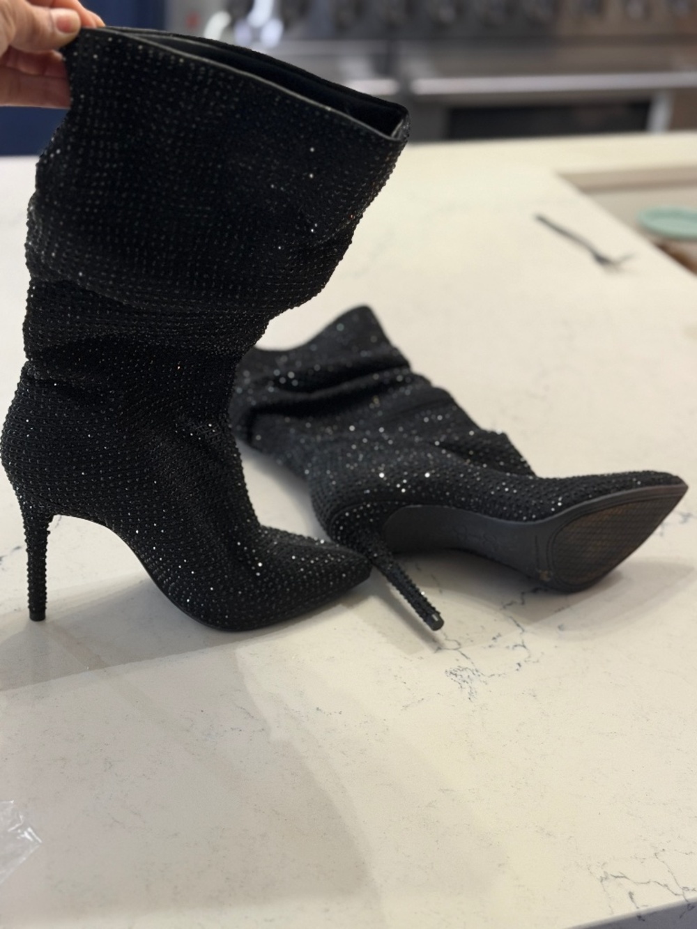 Amazing Rhinestone Heel Boots!